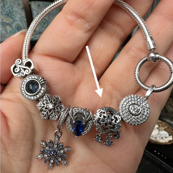 Icy Snowflake Drop Charm - Picture 8 of 8